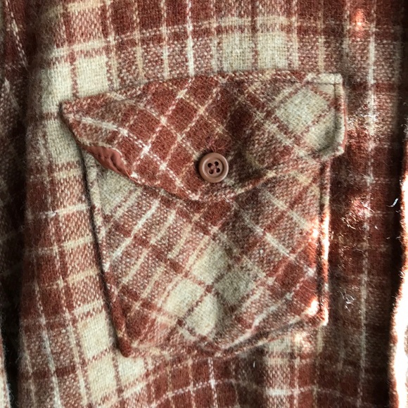Vintage 1960’s Woolrich Men’s Wool flannel button - Picture 2 of 8